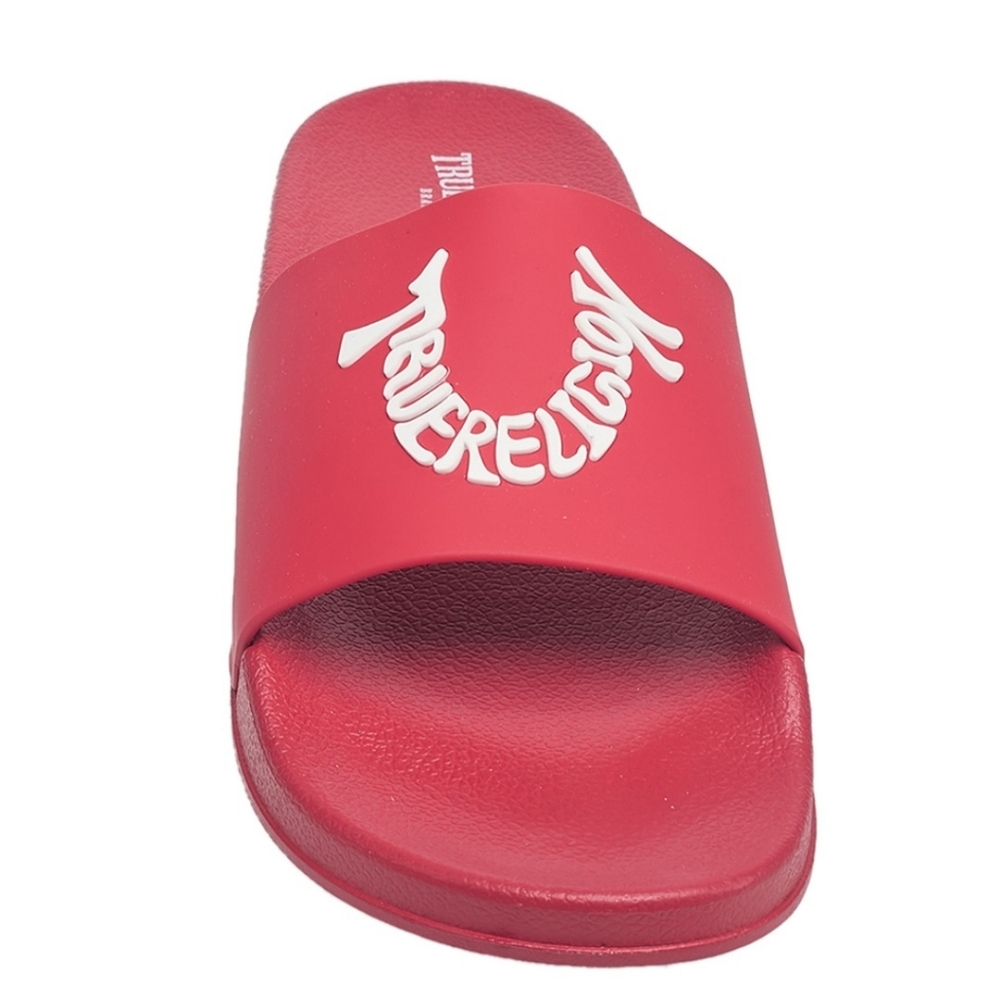 True Religion Vibrant Red Slides